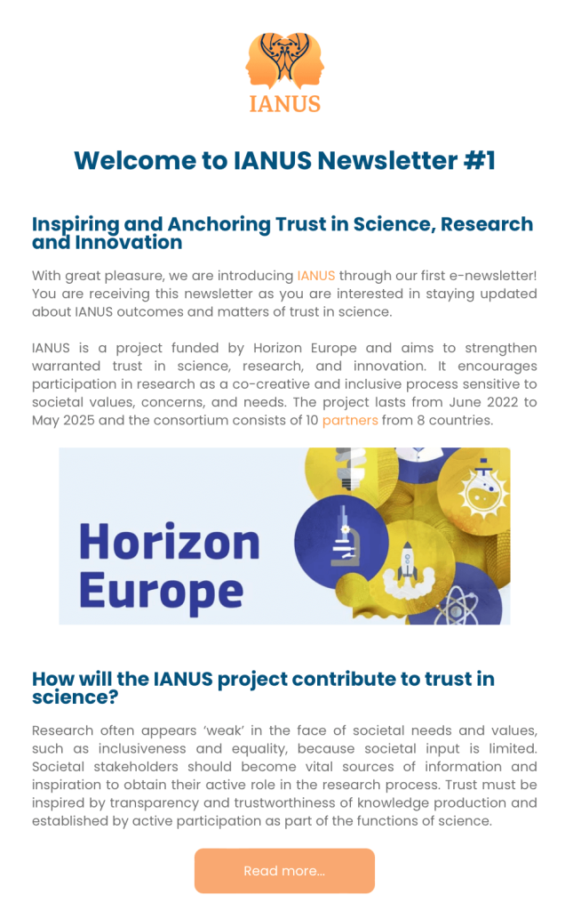 ianus newsletter #1